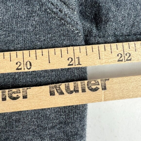 Y2K Jerzees Michigan Wolverines Sweatshirt Medium Dark Grey Distressed Hoodie - Picture 15 of 16